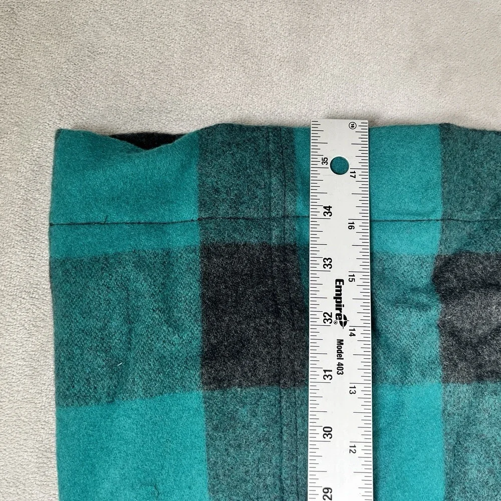 VTG Original Penguin Wool Trench Coat Women M‎ Fully Lined Buffalo Plaid-NWOT